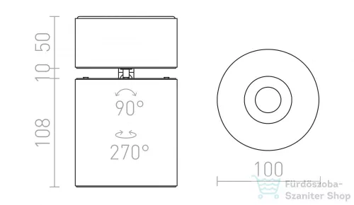 Rendl CONDU mennyezeti lámpa fehér 230V LED 20W 24° 3000K R12839