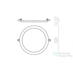   Rendl DADA 30 süllyesztett lámpa fehér 230V LED 24W 3000K R12886