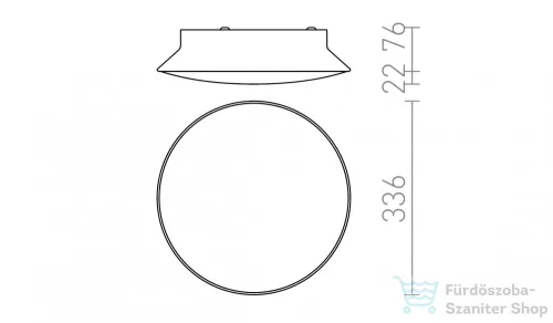 Rendl MARA mennyezeti lámpa tej akril/króm 230V LED 24W 3000K R12894