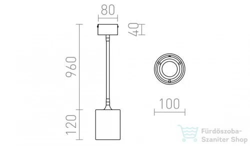 Rendl LOYD LED I függő lámpa fekete matt nikkel 230V LED 4.5W 3000K R12932