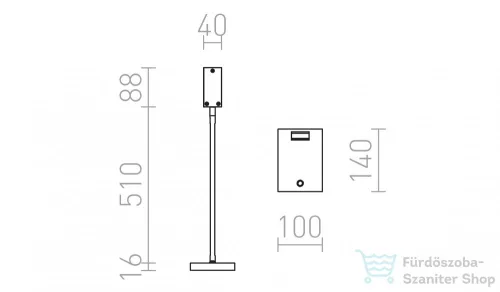 Rendl FRISCO T asztali lámpa fekete  230V LED 4.2W 120°  3000K R12940