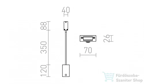 Rendl FRISCO W fali lámpa fekete 230V LED 4.2W 120° 3000K R12942