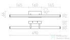 Rendl SWAY fürdőszoba fali  króm 230V LED 12W IP44  3000K R12951