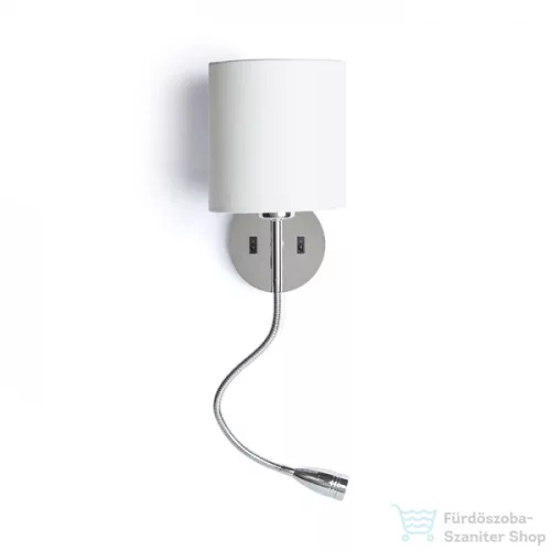 Rendl VERSINA lámpabúrával fehér króm 230V E27 LED 28+3W 25°  3000K R12955