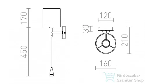 Rendl VERSINA lámpabúrával fehér króm 230V E27 LED 28+3W 25°  3000K R12955