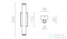 Rendl ZANE fali lámpa matt nikkel 230V LED 2x3W 60° IP54 3000K R12960
