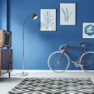 Rendl PRAGMA állólámpa fekete króm 230V E27 28W R12989