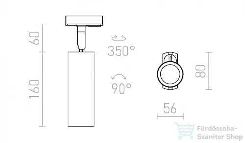 Rendl MAVRO háromfázisú áramkörös sínre aranysárga  230V LED 12W 38°  3000K R12996
