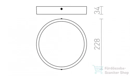 Rendl HUE R 22 DIMM mennyezeti lámpa króm 230V LED 24W 3000K R13080