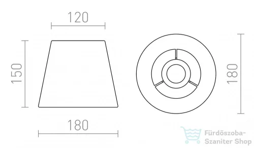 Rendl NIZZA 18/15 lámpabúra  Polycotton fehér/fehér PVC  max. 28W R13113