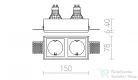 Rendl QUO SQ II süllyesztett lámpa gipsz 230V GU10 2x35W R13126