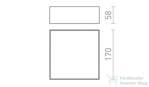 Rendl LARISA SQ 17 DIMM mennyezeti lámpa fehér  230V LED 15W  3000K R13158