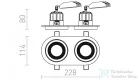 Rendl SHARM R II süllyesztett lámpa fehér réz 230V LED 2x10W 24° 3000K R13240