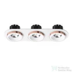   Rendl SHARM R III süllyesztett lámpa fehér réz 230V LED 3x10W 24° 3000K R13245
