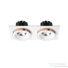 Rendl SHARM SQ II süllyesztett lámpa fehér réz 230V LED 2x10W 24° 3000K R13255