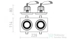 Rendl SHARM SQ II süllyesztett lámpa gyöngyházarany/barna 230V LED 2x10W 24° 3000K R13256