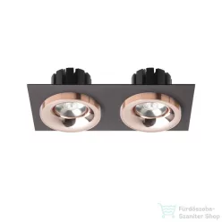   Rendl SHARM SQ II süllyesztett lámpa fekete réz/réz 230V LED 2x10W 24° 3000K R13258
