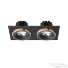 Rendl SHARM SQ II süllyesztett lámpa fekete/fekete réz 230V LED 2x10W 24° 3000K R13259