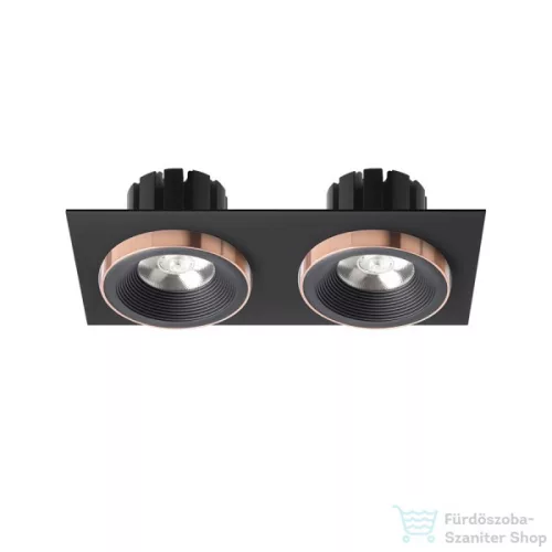 Rendl SHARM SQ II süllyesztett lámpa fekete/fekete réz 230V LED 2x10W 24° 3000K R13259