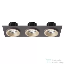   Rendl SHARM SQ III süllyesztett lámpa gyöngyházarany/barna 230V LED 3x10W 24° 3000K R13261