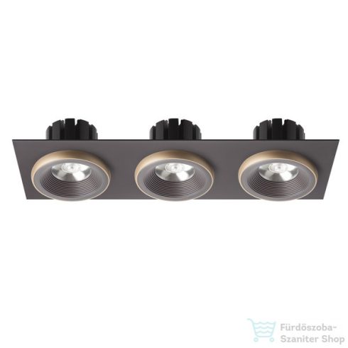 Rendl SHARM SQ III süllyesztett lámpa barna/gyöngyházarany 230V LED 3x10W 24° 3000K R13262