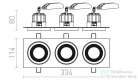 Rendl SHARM SQ III süllyesztett lámpa fekete/fekete réz 230V LED 3x10W 24° 3000K R13264
