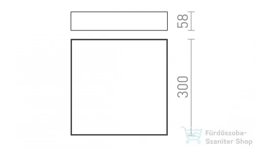 Rendl LARISA SQ 30 DIMM mennyezeti lámpa fekete 230V LED 30W 3000K R13268