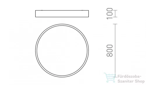 Rendl MEZZO 80 DIMM mennyezeti lámpa fehér 230V LED 100W 3000K R13334
