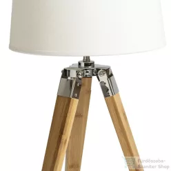   Rendl ALVIS asztali lámpatest  bambusz/króm 230V E27 28W R13339