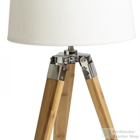 Rendl ALVIS asztali lámpatest  bambusz/króm 230V E27 28W R13339