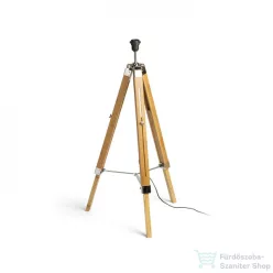   Rendl ALVIS állólámpa talapzat bambusz/króm 230V E27 28W R13340