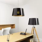 Rendl RIDICK lámpabúra csillogó fekete arany fólia  max. 20W R13344