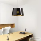 Rendl RIDICK lámpabúra csillogó fekete arany fólia  max. 20W R13344