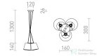 Rendl NANCY III függő lámpa fehér/piros 230V E14 3x11W R13345