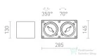 Rendl JAMES II DIMM mennyezeti lámpa matt fehér 230V LED 2x15W 24° 3000K R13362