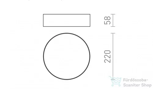 Rendl LARISA R 22 mennyezeti lámpa fekete 230V LED 20W 3000K R13483