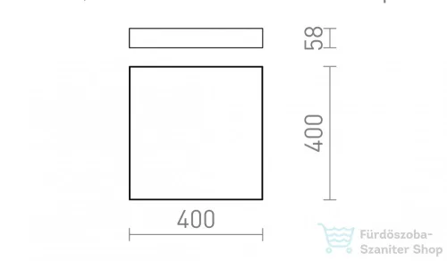 Rendl LARISA SQ 40 mennyezeti lámpa fekete 230V LED 50W 3000K R13490