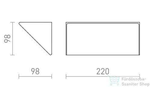 Rendl ANDANTE fali lámpa antracitszürke matt akrilát 230V LED 21W IP65 3000K R13504