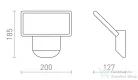 Rendl COMODO fali lámpa antracitszürke 230V LED 20W IP65 3000K R13512