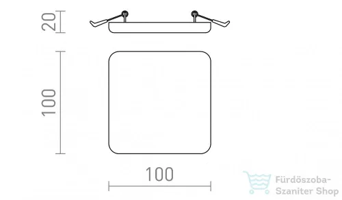 Rendl BELI SQ 10 süllyesztett lámpa tej akril 230V LED 6W IP65 3000K R13521
