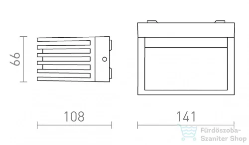 Rendl CLAIRE 14 fali lámpa antracitszürke tej akril 230V LED 6W IP54 3000K R13564