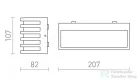 Rendl CLAIRE 21 fali lámpa antracitszürke tej akril 230V LED 9W IP54 3000K R13565