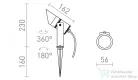 Rendl LORCA leszúrható antracitszürke  230V LED 5W IP65  3000K R13568