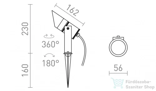 Rendl LORCA leszúrható antracitszürke  230V LED 5W IP65  3000K R13568