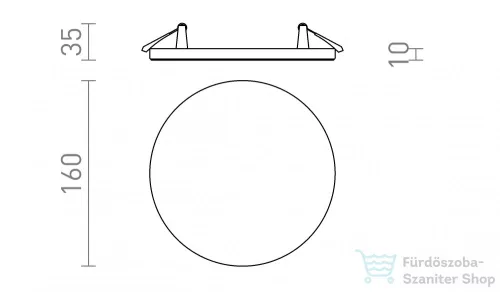 Rendl BJORK R 16 süllyesztett lámpa fekete 230V LED 12W 3000K R13585