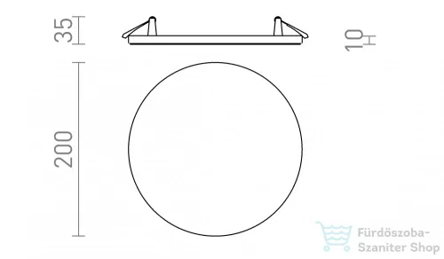 Rendl BJORK R 20 süllyesztett lámpa fehér 230V LED 18W 3000K R13586