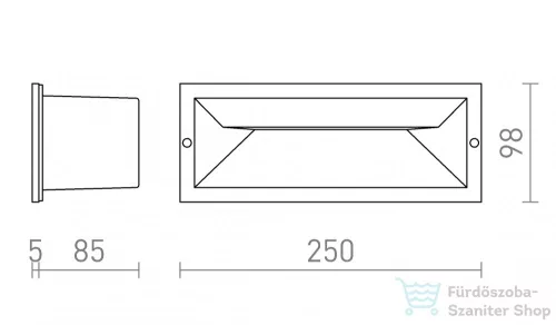 Rendl RAGG süllyesztett lámpa fekete 230V LED 12W IP65 3000K R13621