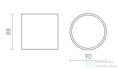Rendl SENZA R mennyezeti lámpa antracitszürke tiszta üveg 230V LED 6W IP65 3000K R13623