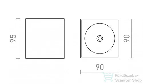 Rendl SENZA SQ mennyezeti lámpa fehér tiszta üveg 230V LED 6W IP65 3000K R13624