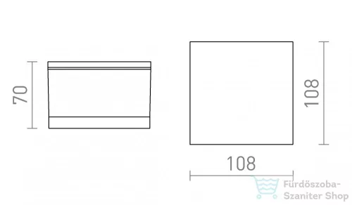 Rendl ORIN SQ mennyezeti lámpa fehér szatén akril 230V LED 10W IP54 3000K R13628